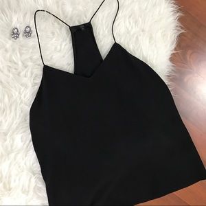 Tibi Signature Black Racerback Cami Tank